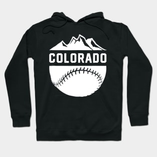 Denver Colorado Wilderness Skyline Baseball Hoodie